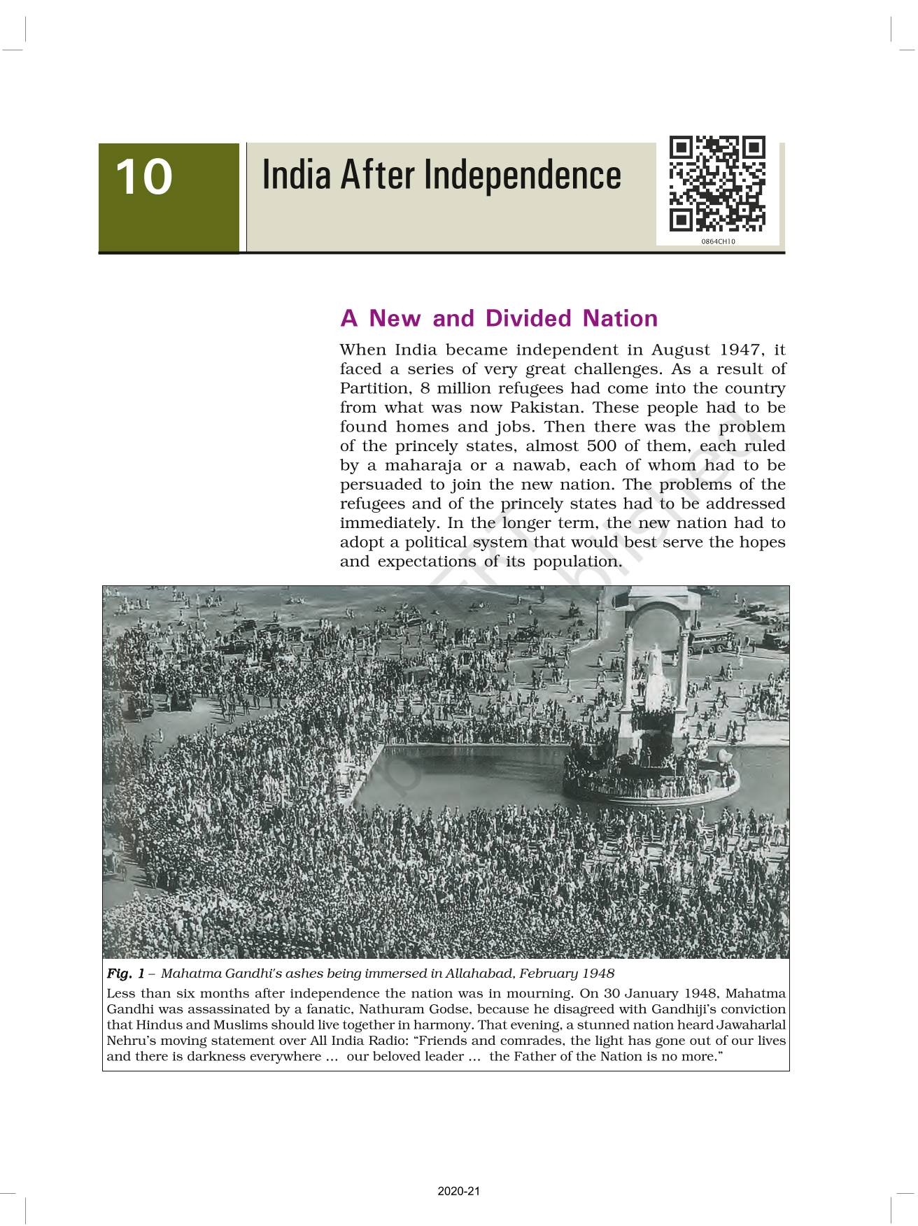 india after independence essay class 8